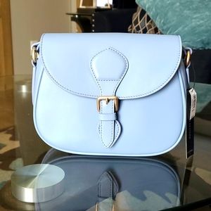 Banana Republic Robin's egg blue genuine leather crossbody bag